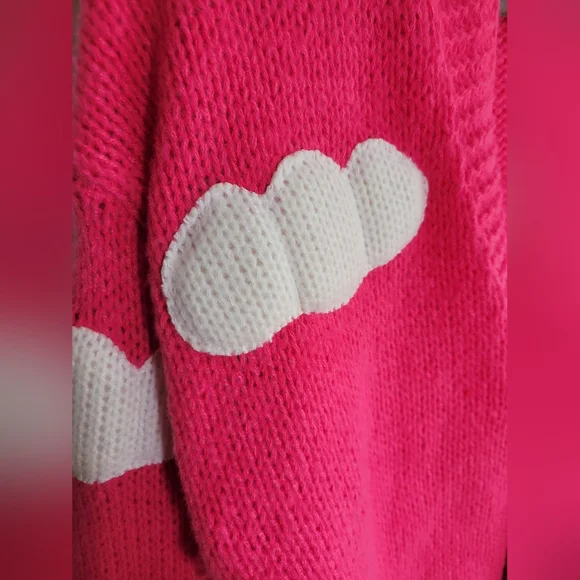 NWOT Debit Pink Cloud Cardigan Medium - Picture 3 of 4